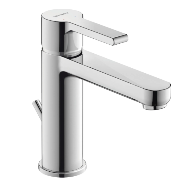 Duravit "B2 M-Size" Einhebel-Waschtischmischer 138 mm (mit Zugstangen-Ablaufgarnitur, chrom)