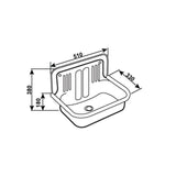 Cornat Stahl-Ausgussbecken mit Zubehör-Set   