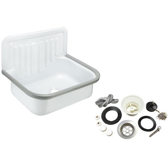 Cornat Stahl-Ausgussbecken mit Zubehör-Set   