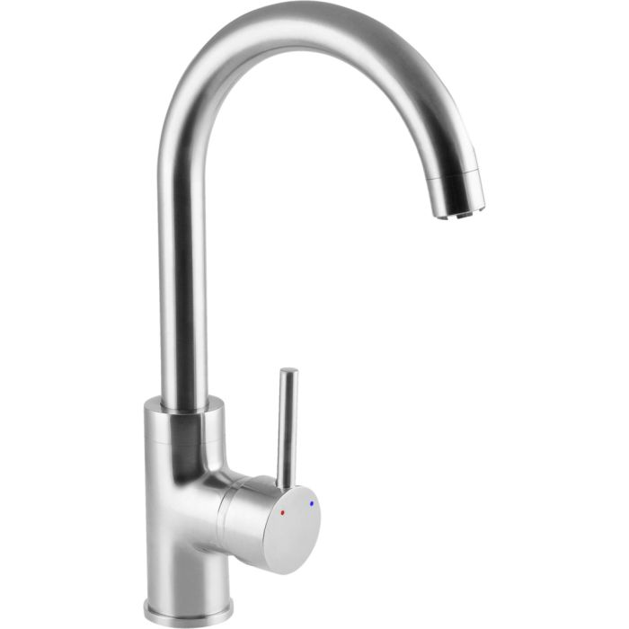Cornat "Fuerte" Spültisch-Einhebelmischer (Niederdruck, hoher Auslauf, Edelstahllook)
