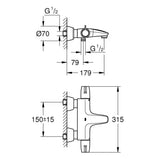 GROHE "Grohterm Special" Thermostat-Wannenarmatur (chrom)   