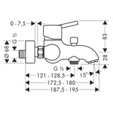 Hansgrohe "Talis S" Wannenarmatur (chrom)