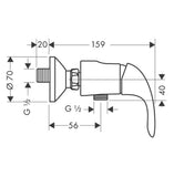 Hansgrohe "Focus E" Einhebel-Brausemischer (chrom)   