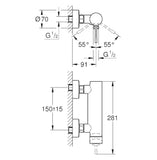 GROHE "Essence New" Brause-Einhebelmischer (chrom)   