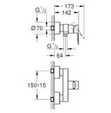 GROHE „Lineare New“ Brause-Einhebelmischer (chrom)   