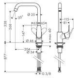 Hansgrohe "Focus M41 260 1jet" Spültisch-Einhebelmischer (edelstahlfinish)
