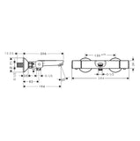 Hansgrohe "Ecostat Universal" Thermostat-Wannenarmatur (chrom)   