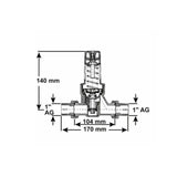 WATTS DM1 Druckminderer (1" / 1,5-6 bar)   