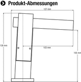 Cornat "Tardes" Waschtisch-Einhebelmischer (Hochdruck, mit Zug-Ablaufgarnitur, chrom)