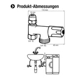 Cornat "Eckfix" Maschinen-Anschlussventil (chrom)   