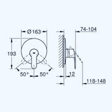 GROHE "Eurostyle Cosmopolitan" Einhand-Brausebatterie (chrom)   