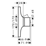 Hansgrohe "Axor Massaud" Einhebel-Brausenmischer Unterputz (chrom)   