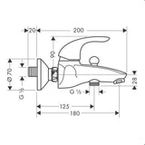 Hansgrohe "Focus E" Badewannenarmatur (chrom)   