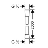 Hansgrohe "Isiflex" Brauseschlauch (2 m)   