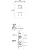 Steinberg "Serie 230" Fertigmontage-Set für UP-Thermostat (chrom)   